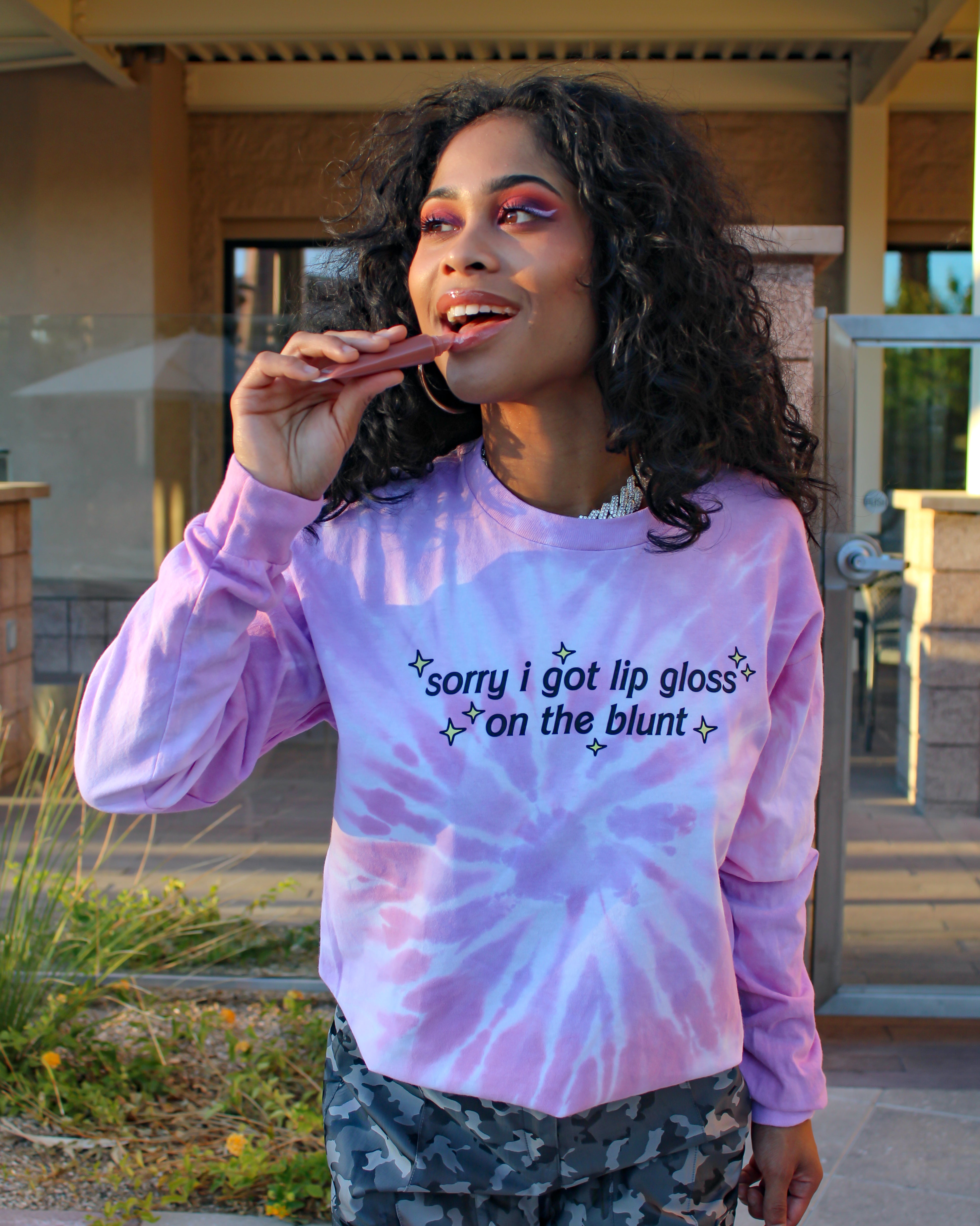 Lip Gloss on The Blunt Long Sleeve