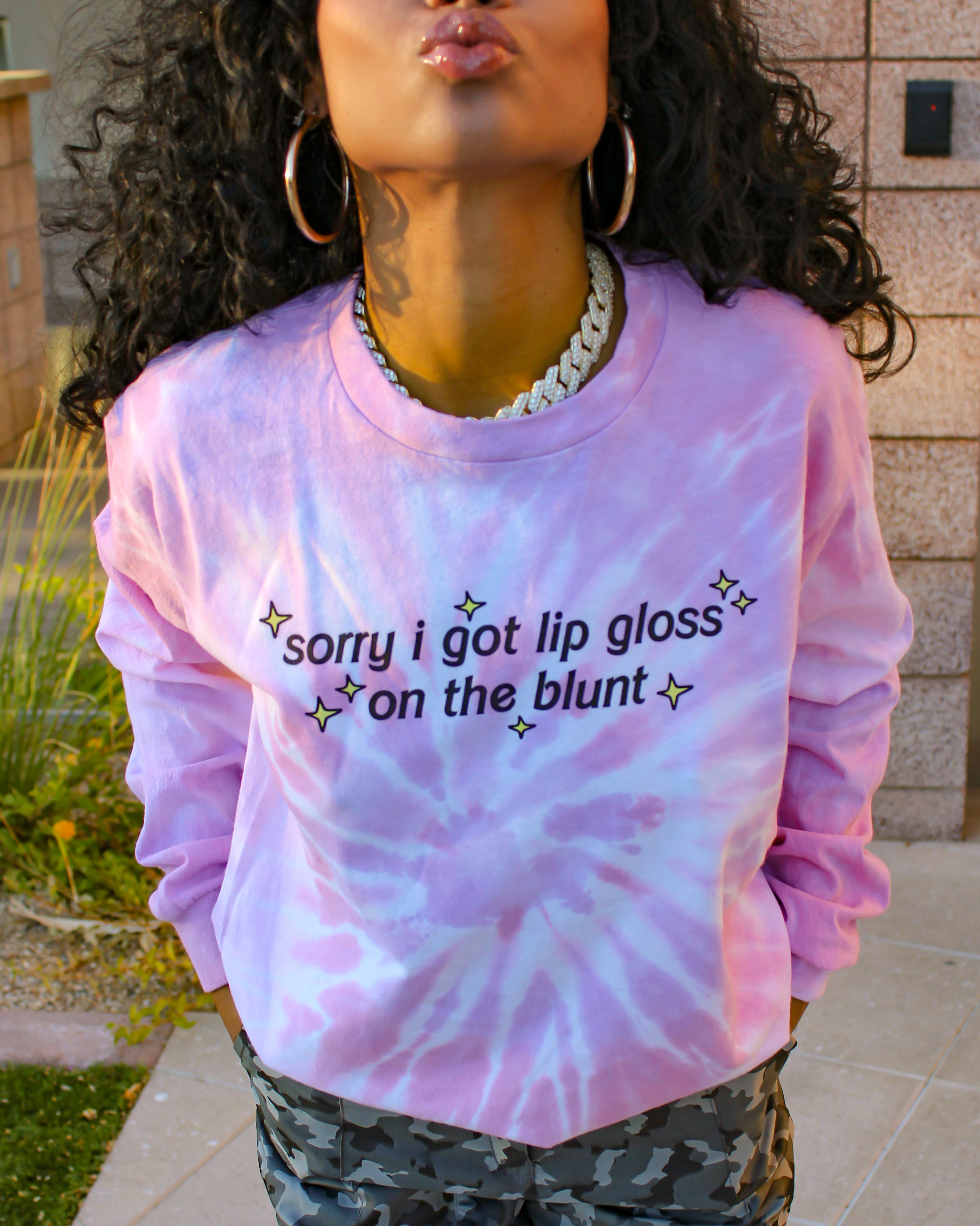 Lip Gloss on The Blunt Long Sleeve