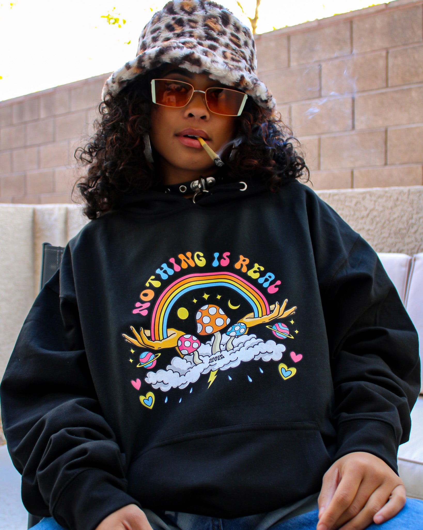 Nothing Is Real Hoodie - BLACK