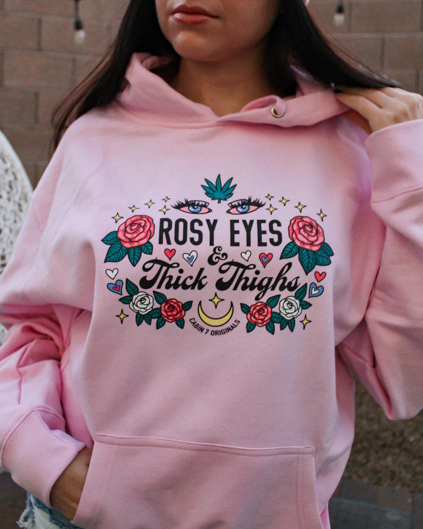 Rosy Eyes & Thick Thighs Hoodie