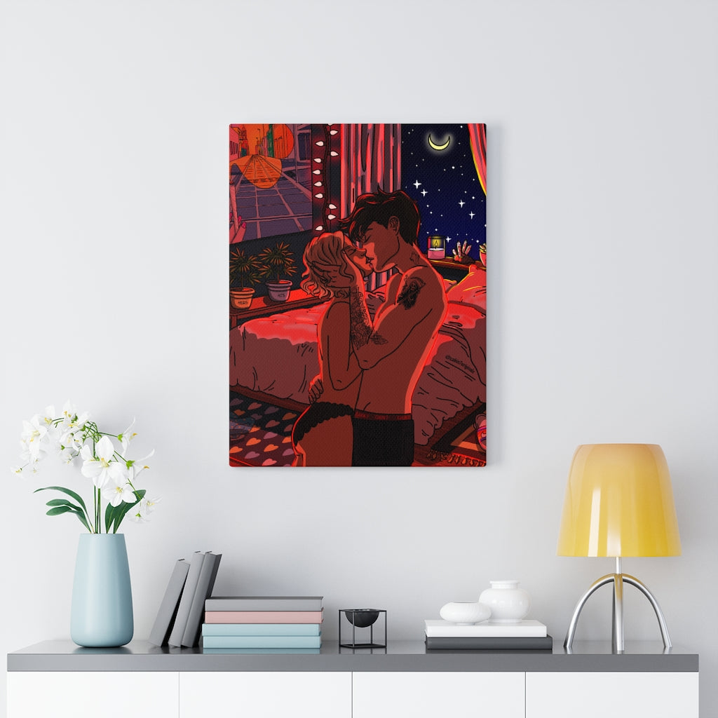 "Crimson Kiss" Canvas Print