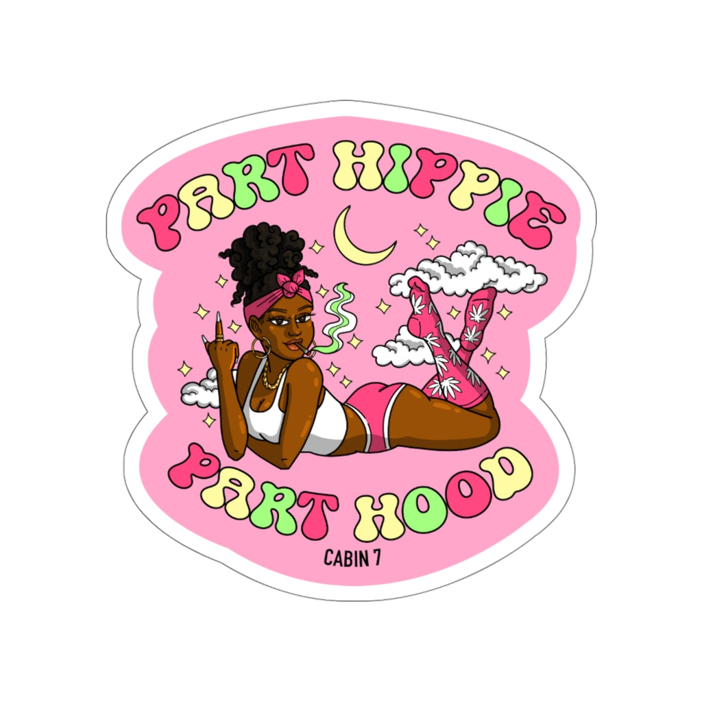 Part Hippie, Part Hood Sticker