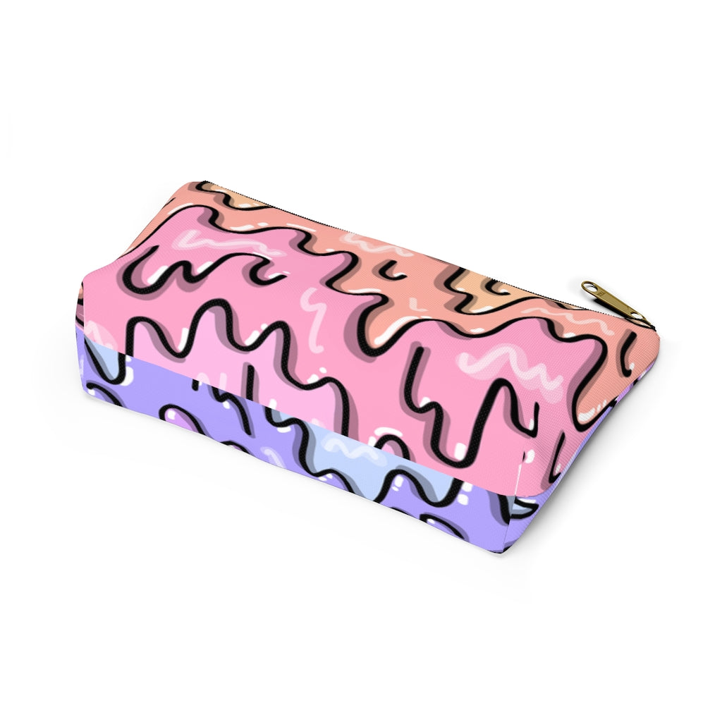 Peach & Lavender Slime Zipper Pouch