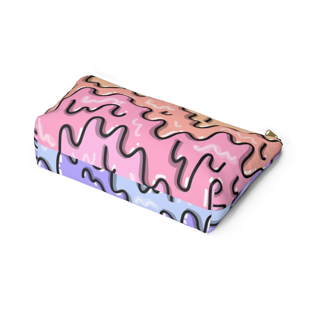 Peach & Lavender Slime Zipper Pouch