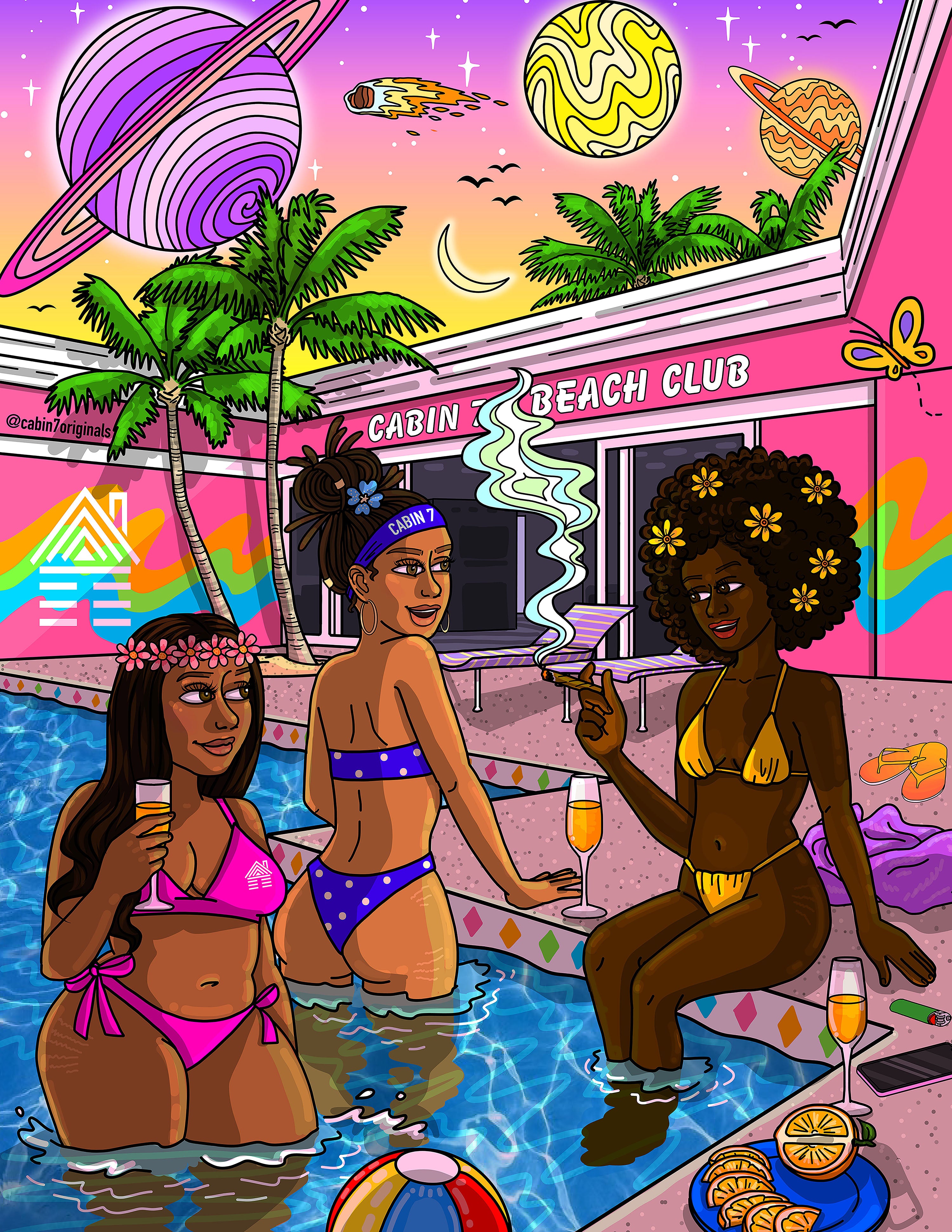 "Beach Club" Poster Print