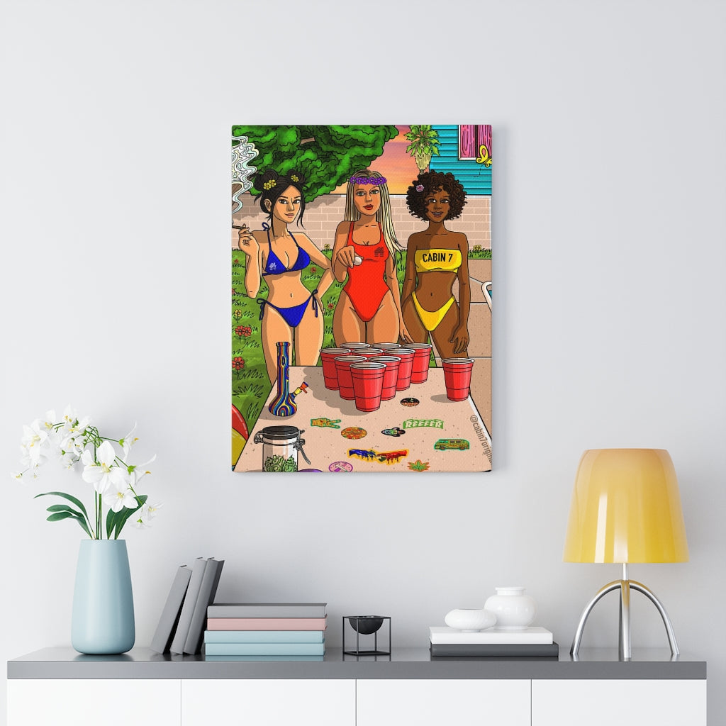 "Pong Girls" Canvas Print