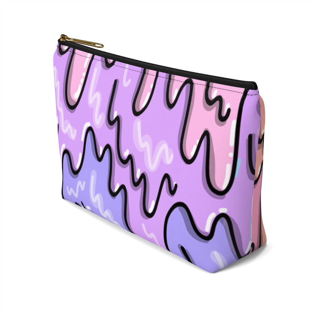 Peach & Lavender Slime Zipper Pouch