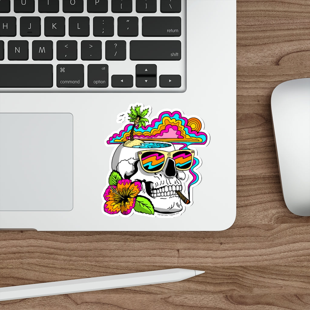 Summertime Skull Sticker