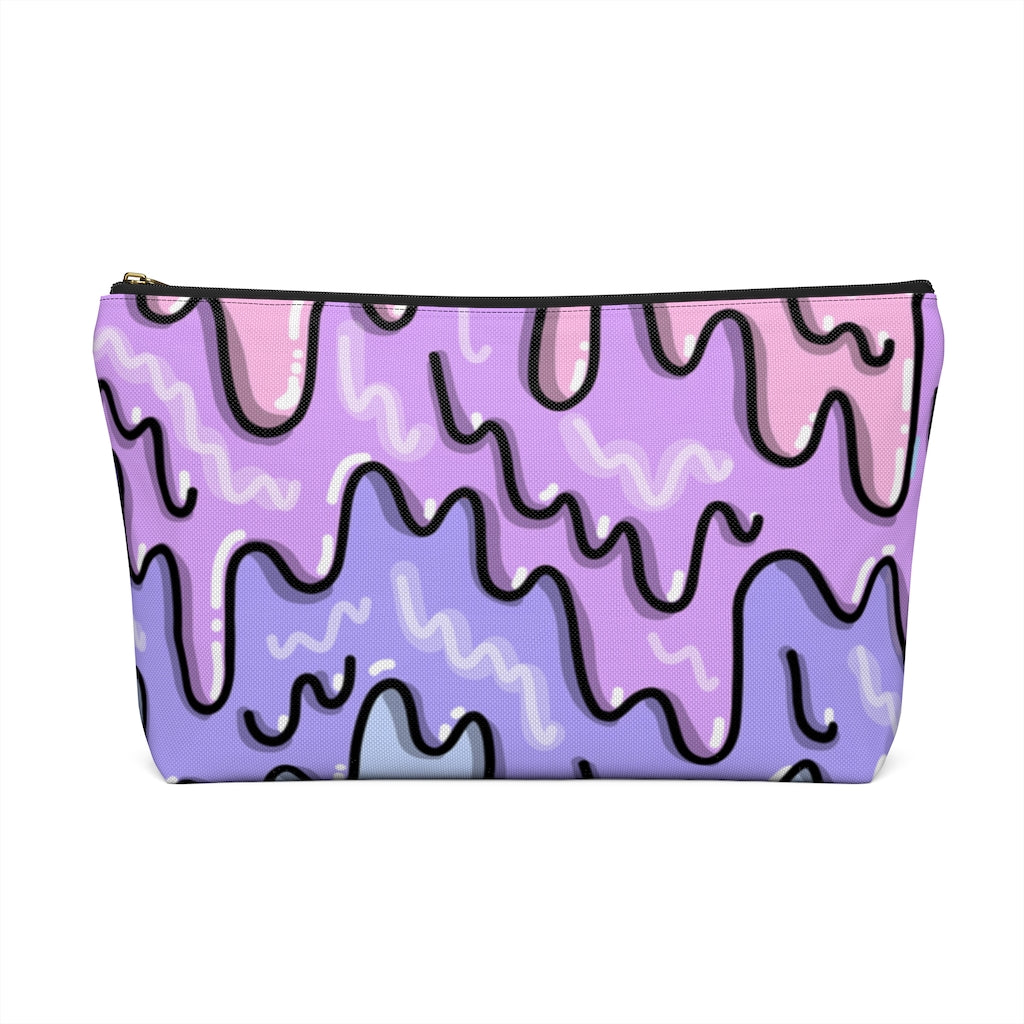 Peach & Lavender Slime Zipper Pouch