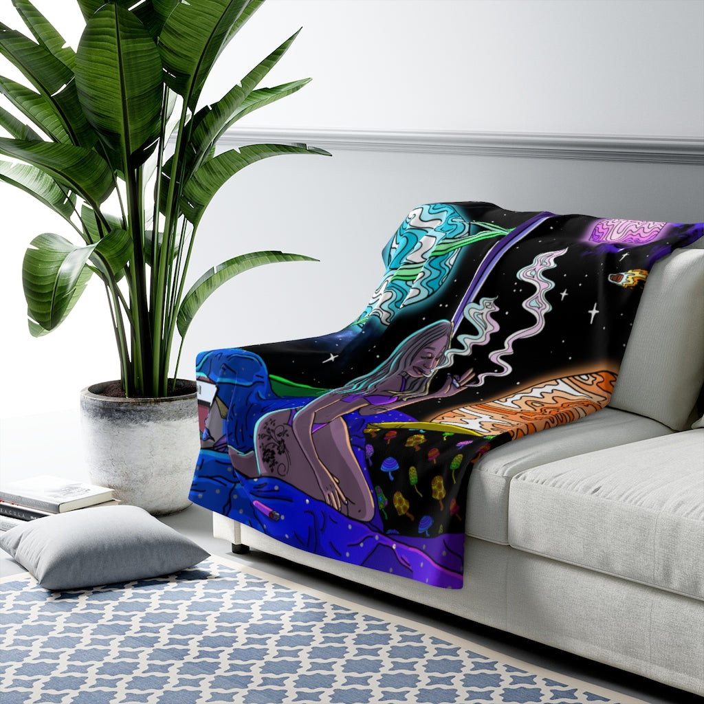 "Personal Space" Sherpa Fleece Blanket