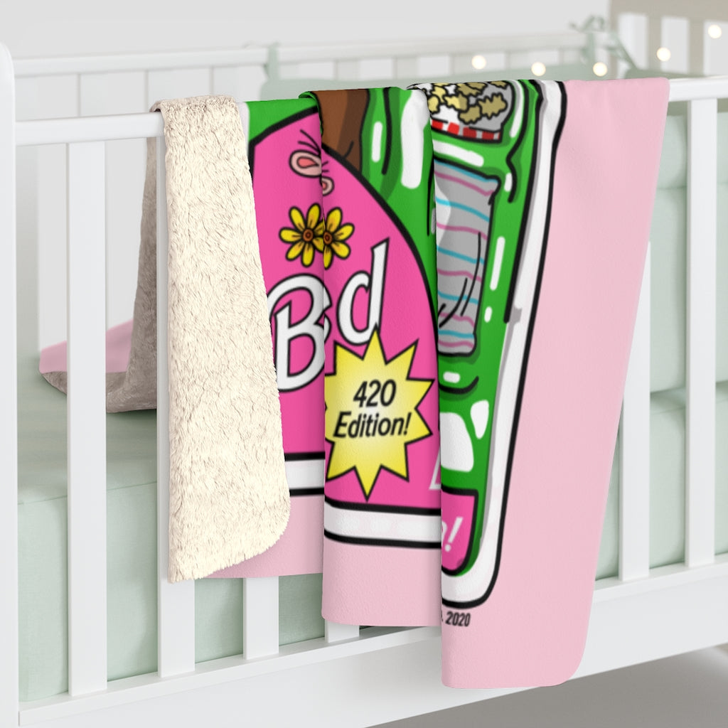 "Black Blazed Princess" Sherpa Fleece Blanket