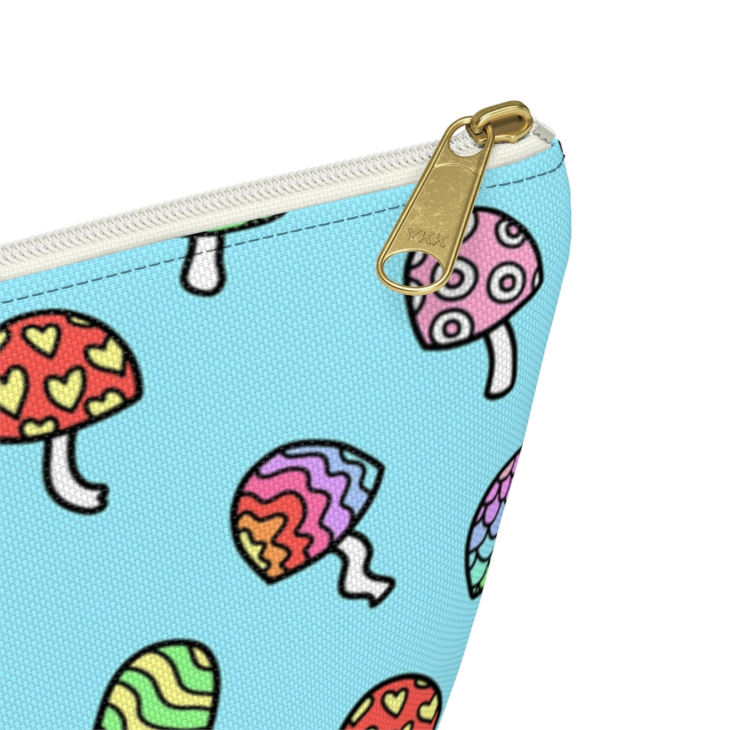Blue Shrooms Zipper Pouch