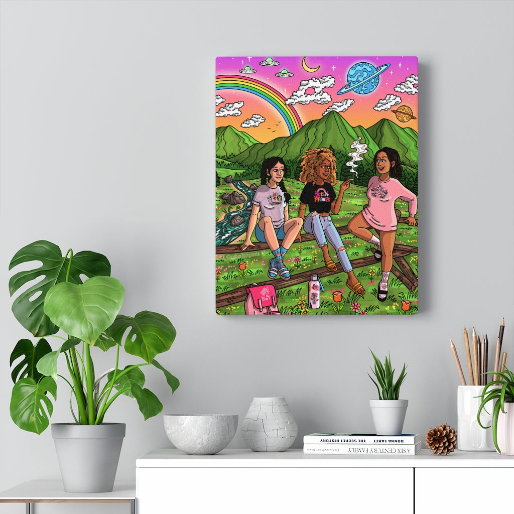 "Technicolor Meadow" Canvas Print