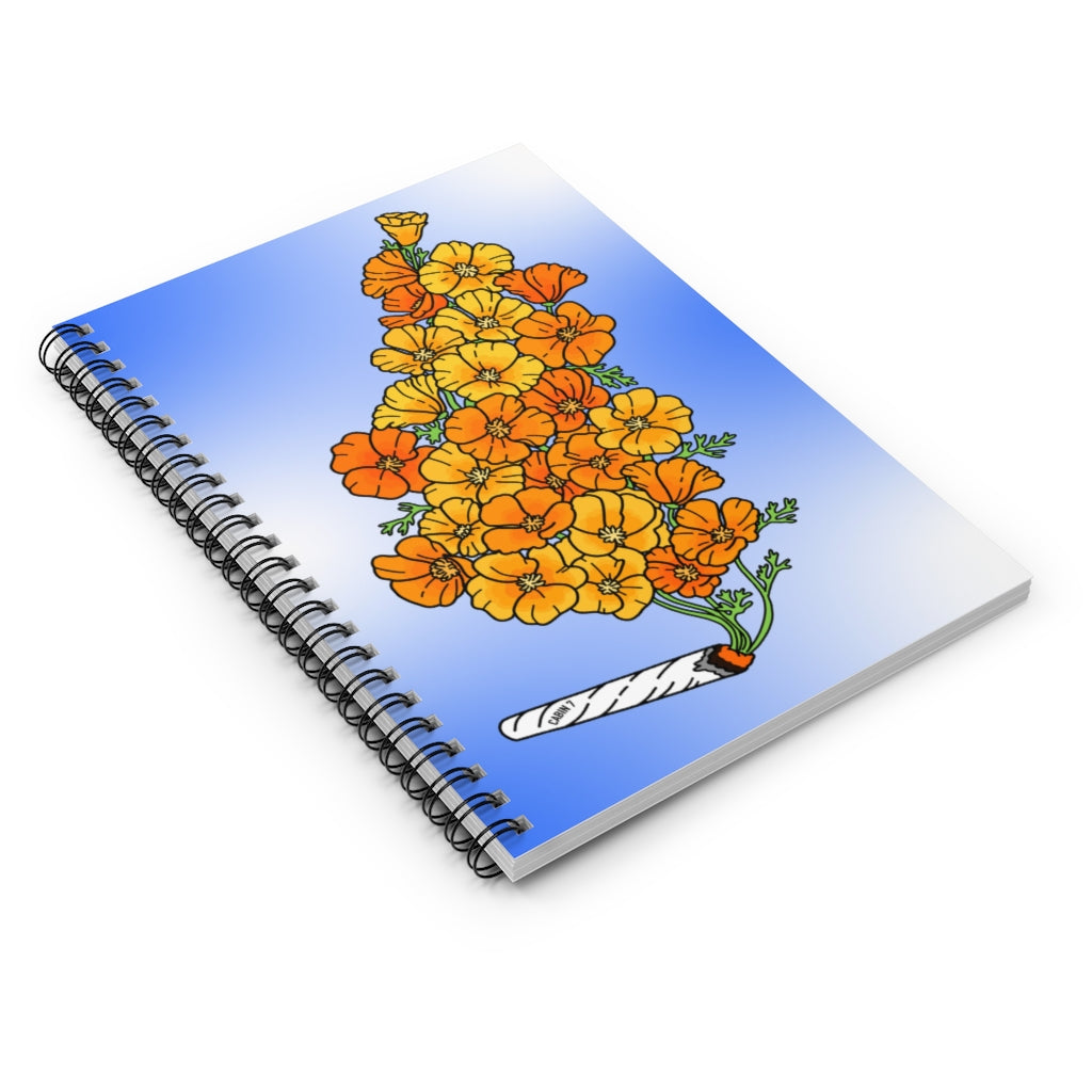 Golden Poppies Spiral Notebook