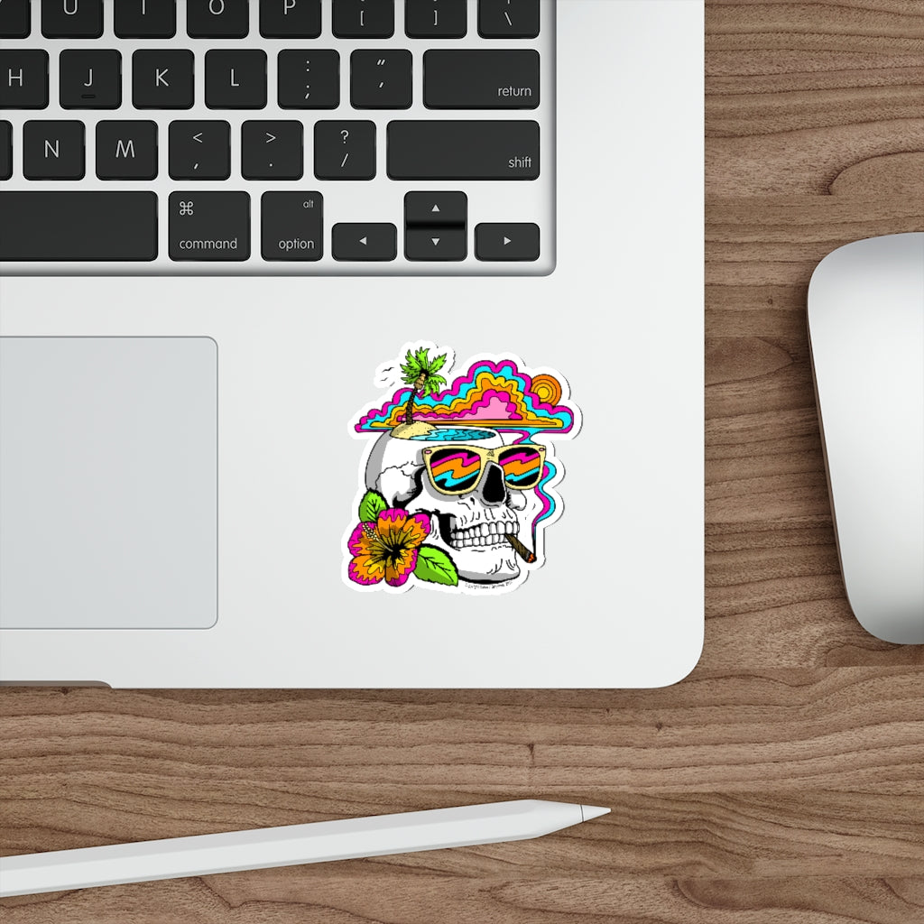 Summertime Skull Sticker