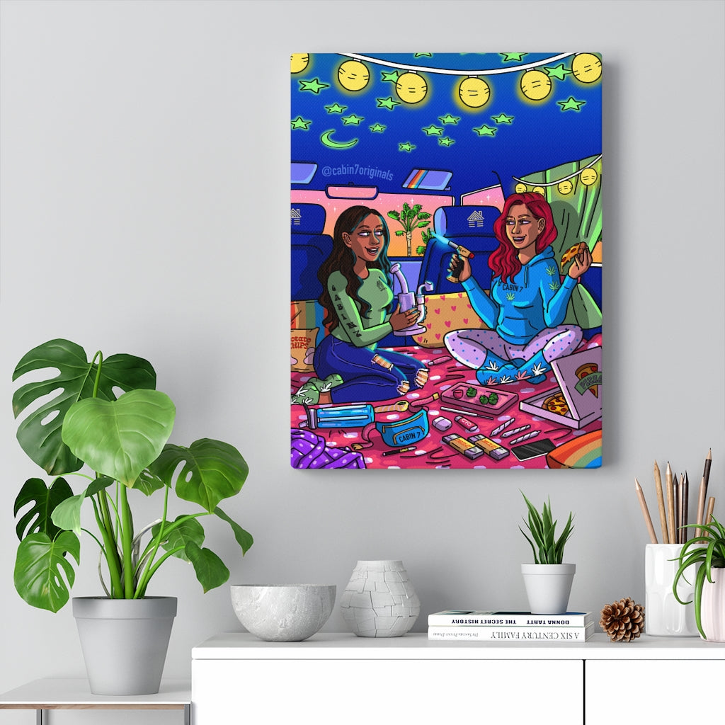 "Pizza & Dabs" Canvas Print