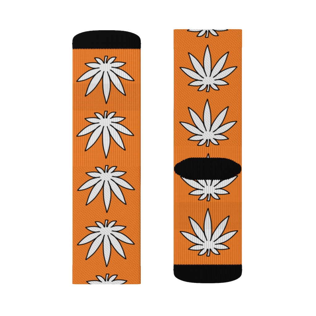 Lil' Leafy Socks - Tangerine
