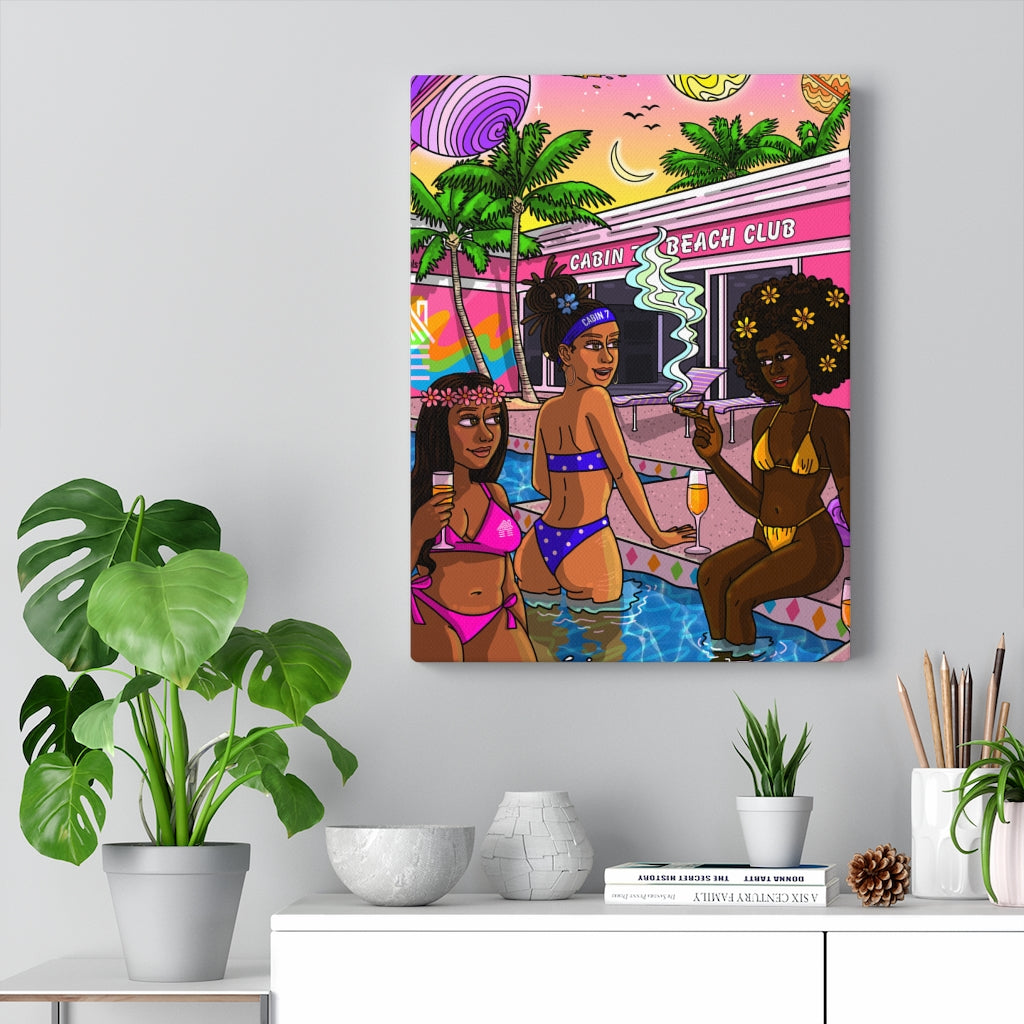 "Beach Club" Canvas Print