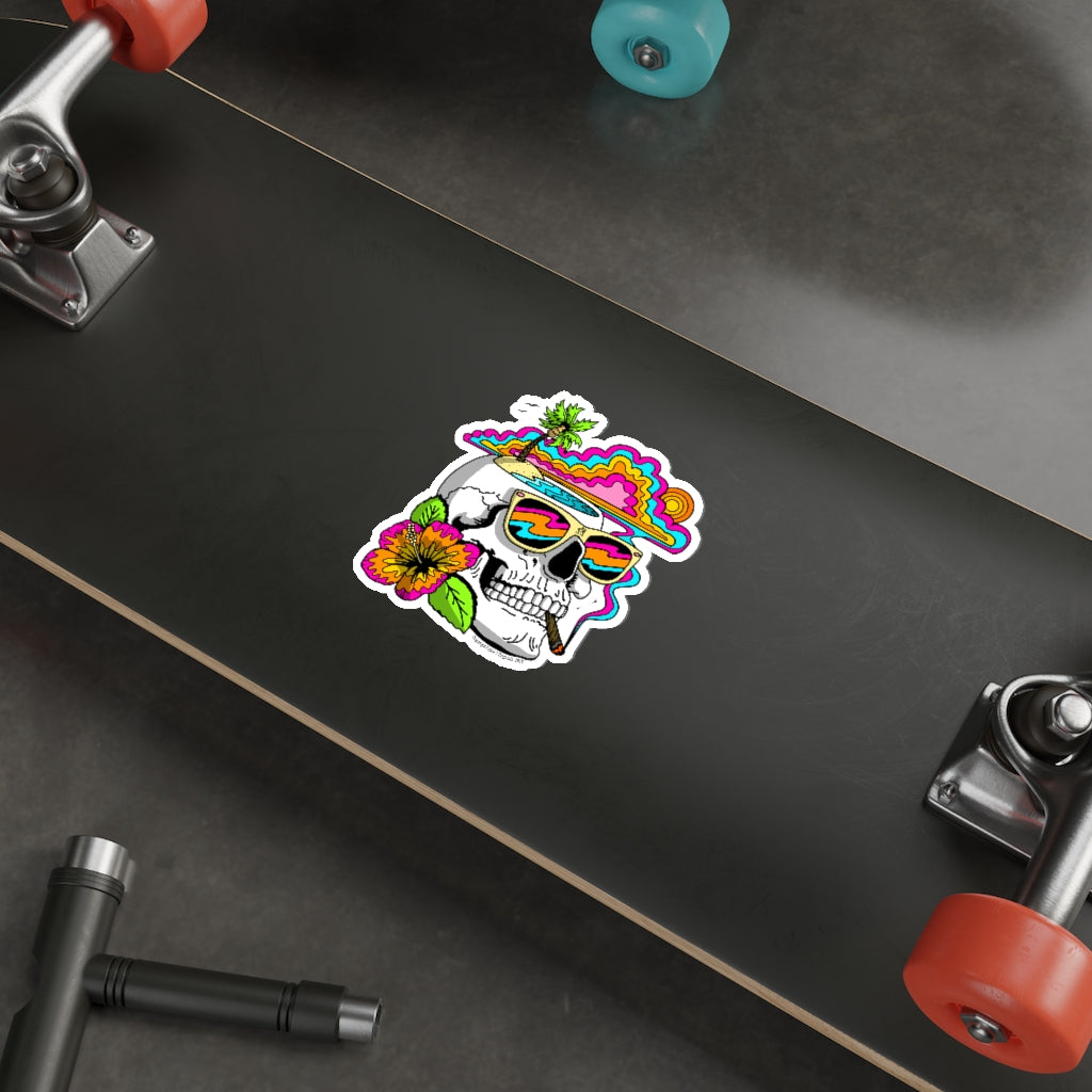 Summertime Skull Sticker