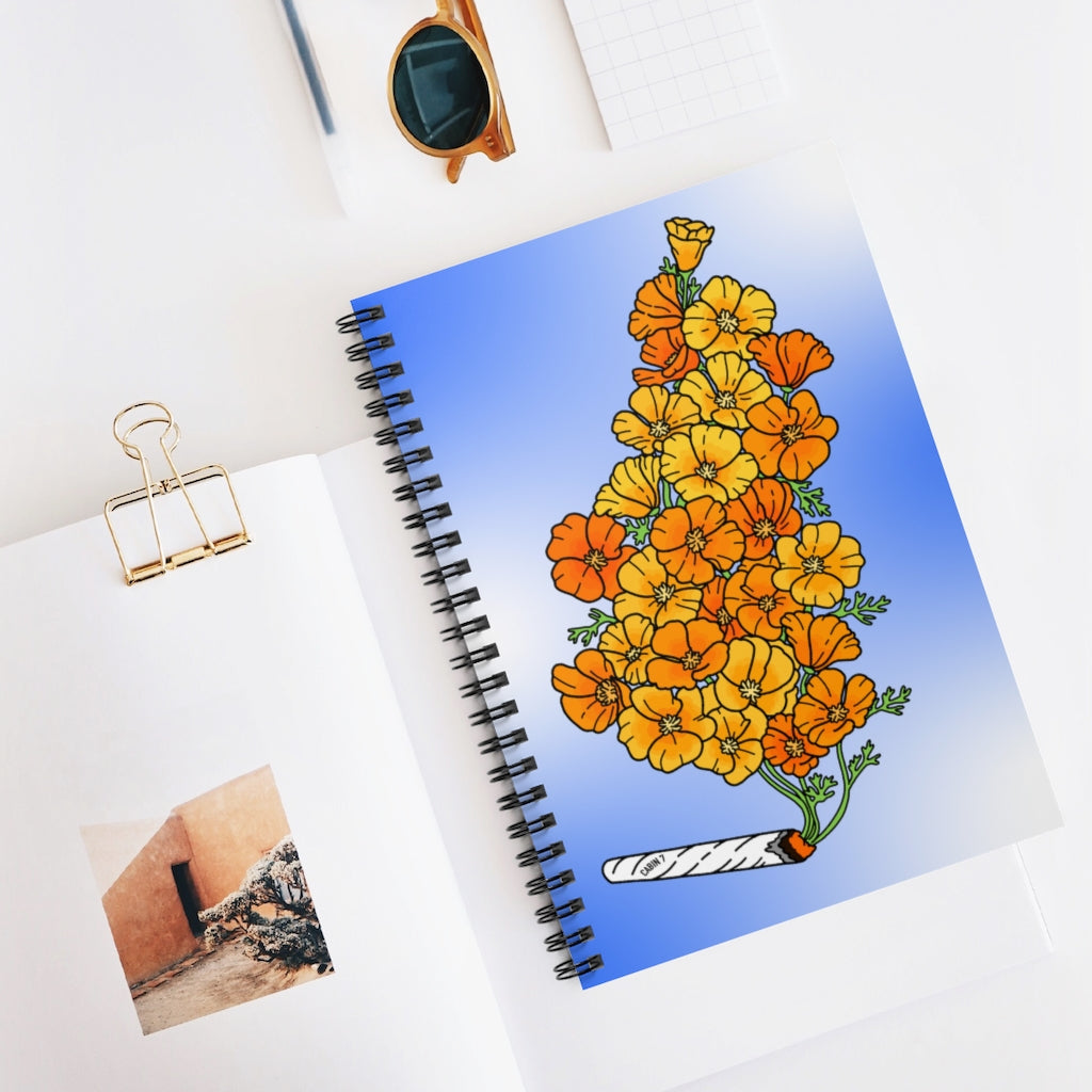 Golden Poppies Spiral Notebook