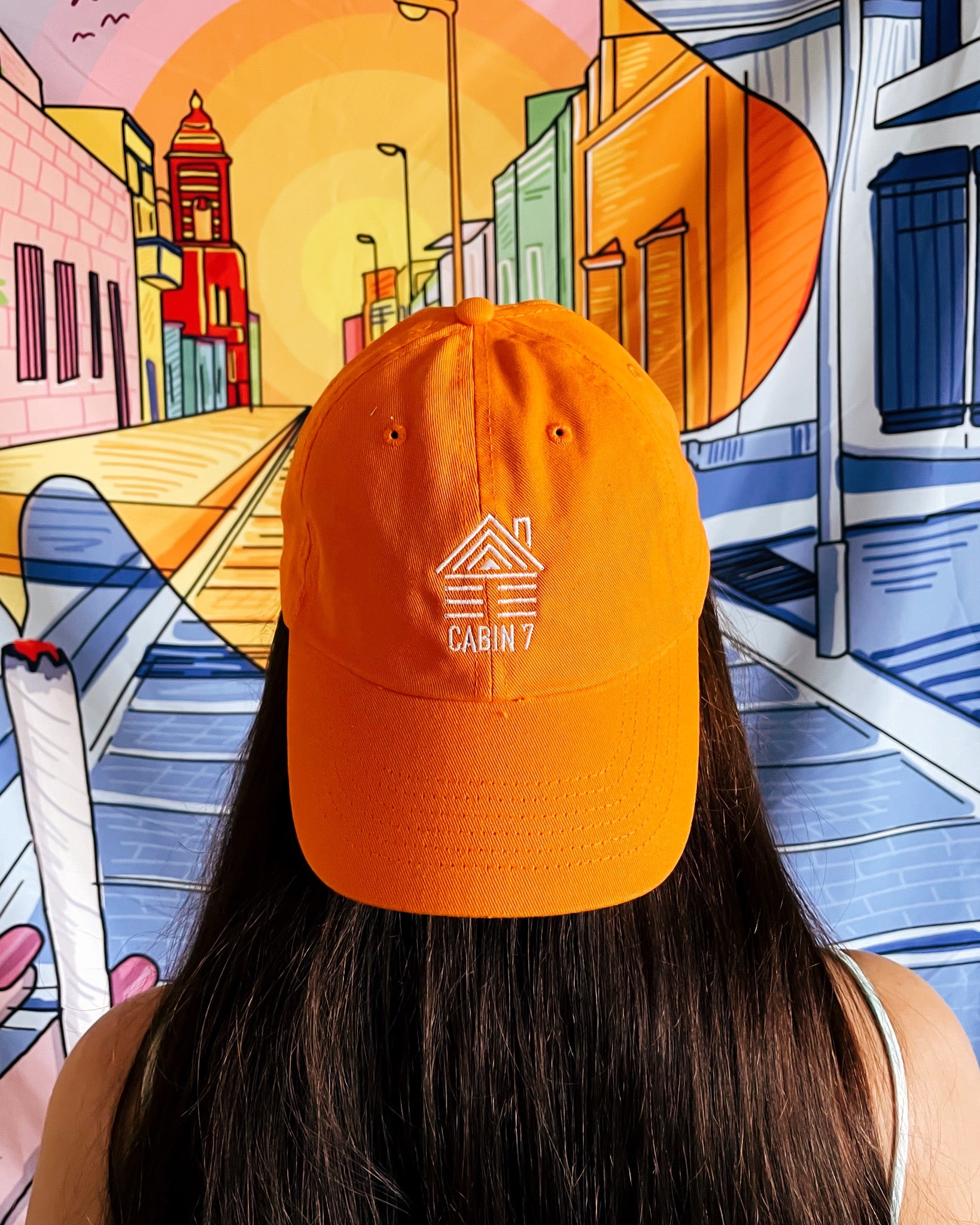 Cabin Logo Dad Hat - Orange