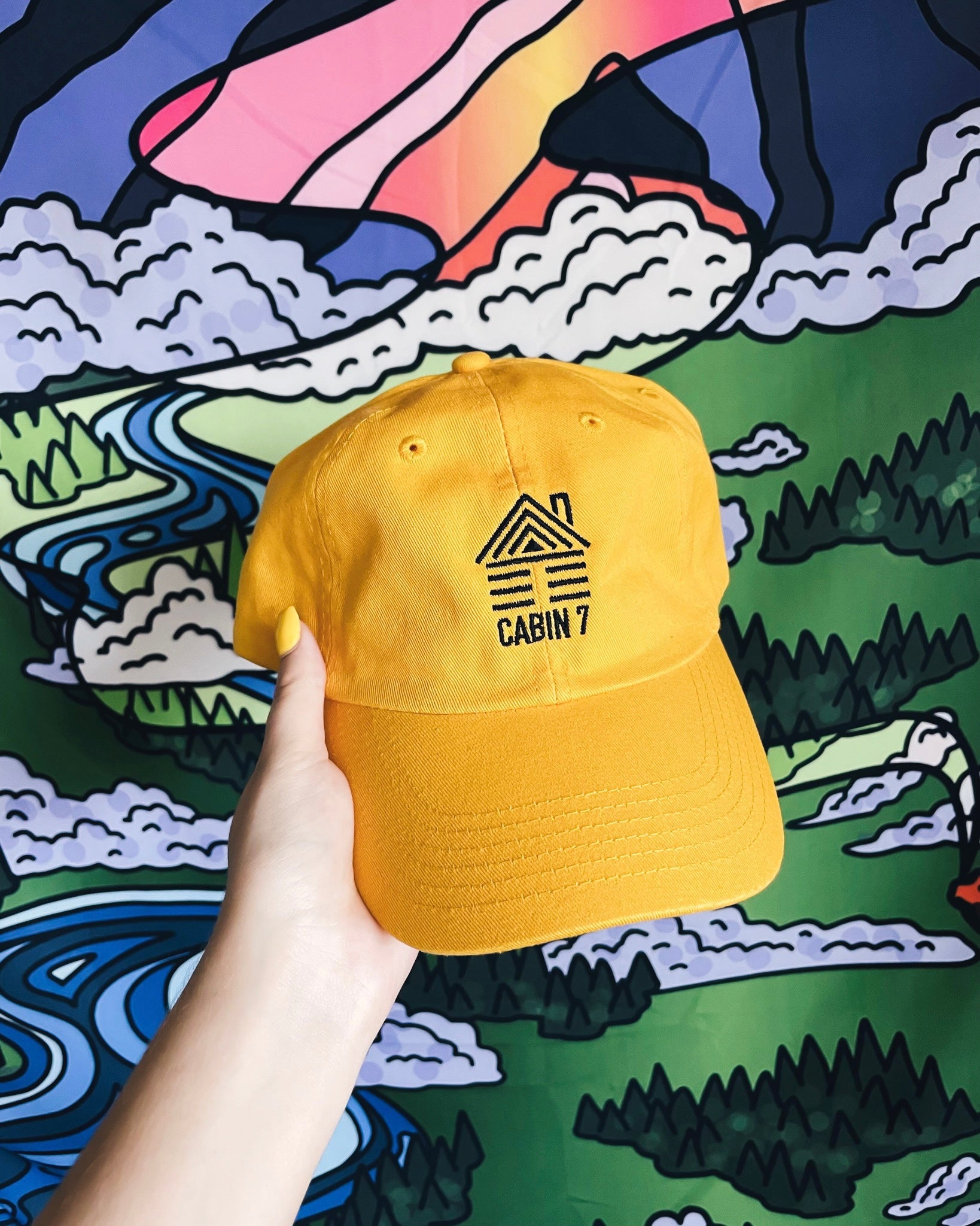 Cabin Logo Dad Hat - Yellow