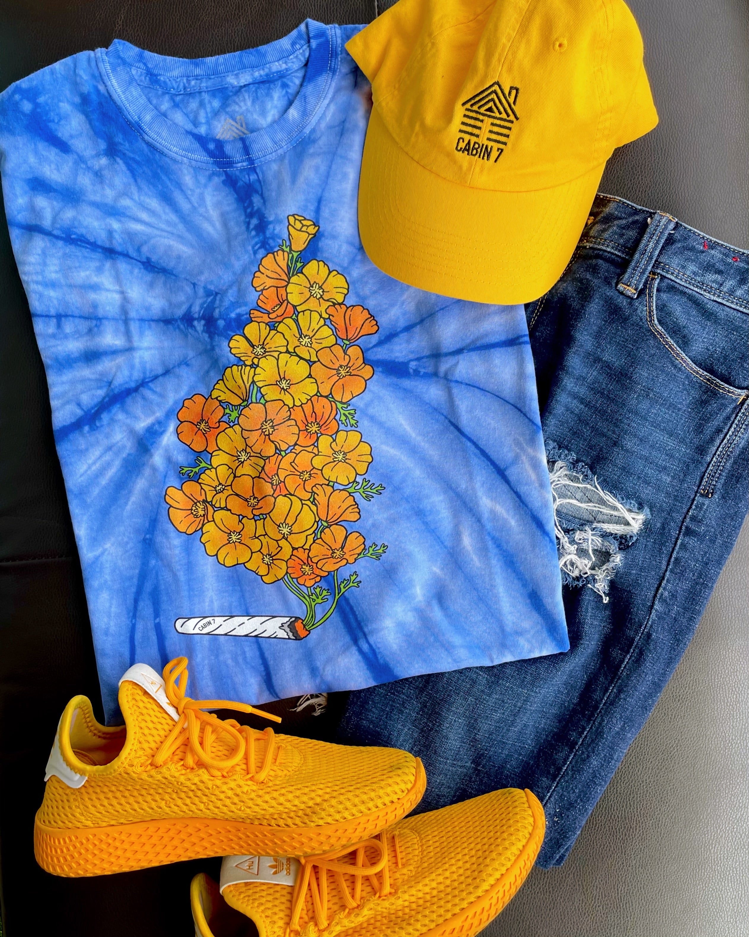 Golden Poppies Tie Dye T-Shirt